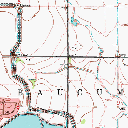 Topographic Map of Faith Lutheran Church, OK