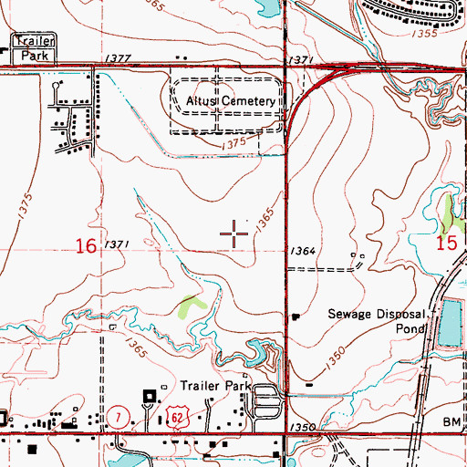 Topographic Map of First United Pentecostal Church, OK