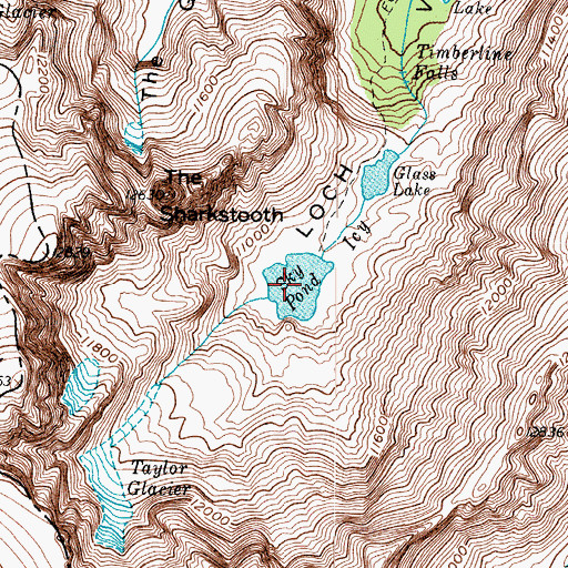 Topographic Map of Sky Pond, CO