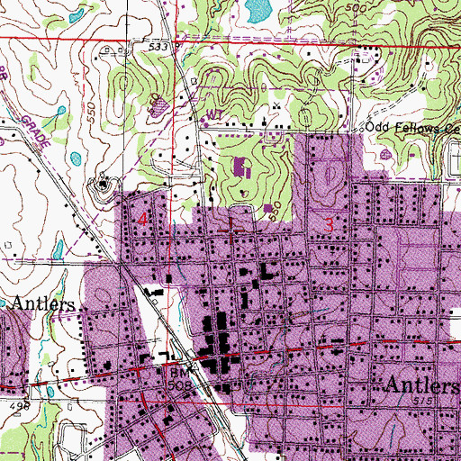 Topographic Map of Souls Harbor Church, OK