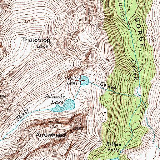 Topographic Map of Shelf Lake, CO
