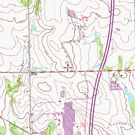 Topographic Map of Crystalrock Cathedral, OK
