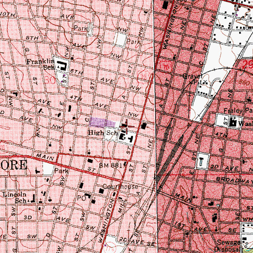 Topographic Map of First Orthodox Baptist Church, OK