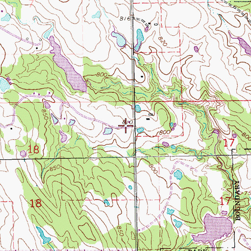Topographic Map of Full Gospel Lighthouse Church, OK