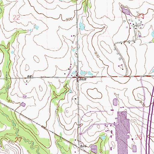 Topographic Map of Western Heights Pentecostal Church, OK
