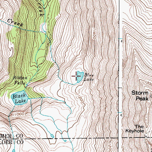 Topographic Map of Blue Lake, CO