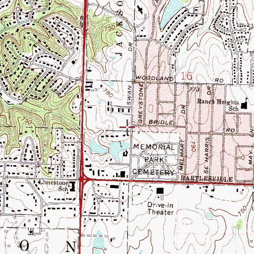 Topographic Map of Church of Jesus Christ LDS, OK