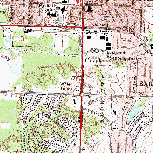 Topographic Map of Good Shepherd Presbyterian Church, OK