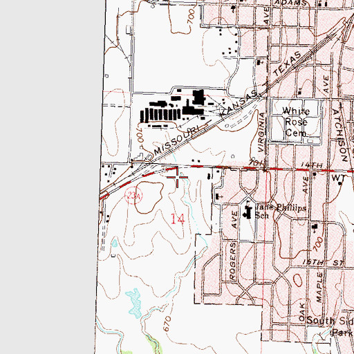 Topographic Map of Liberty Chapel, OK
