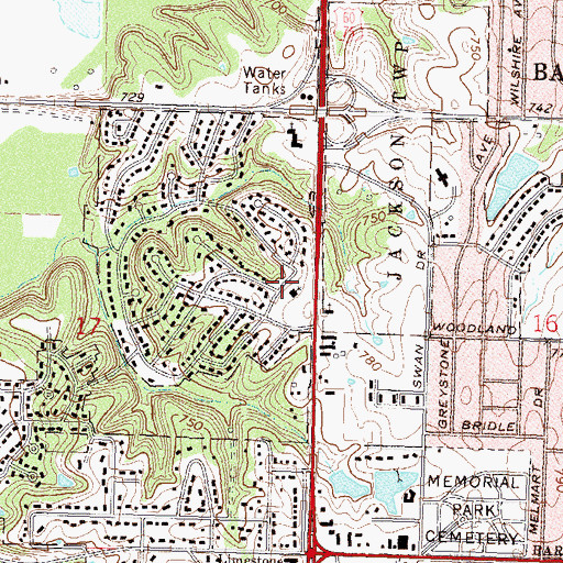 Topographic Map of Redeemer Lutheran Church, OK