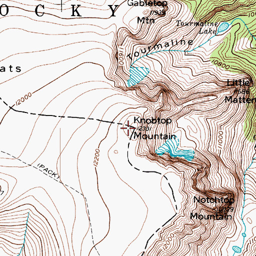 Topographic Map of Knobtop Mountain, CO