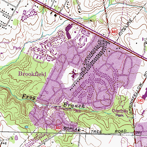 Topographic Map of Brookfield Elementary School, VA