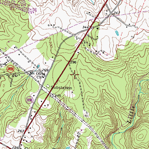 Topographic Map of Centreville Elementary School, VA