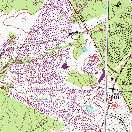 Topographic Map of Fox Mill Elementary School, VA