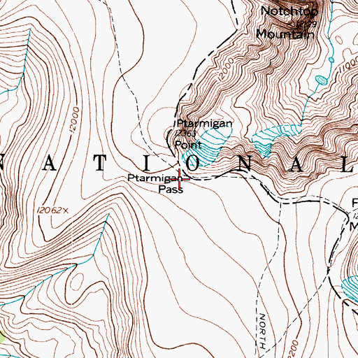 Topographic Map of Ptarmigan Pass, CO
