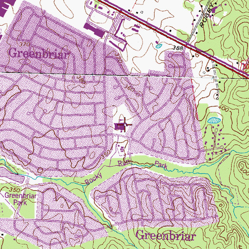 Topographic Map of Greenbriar East Elementary School, VA