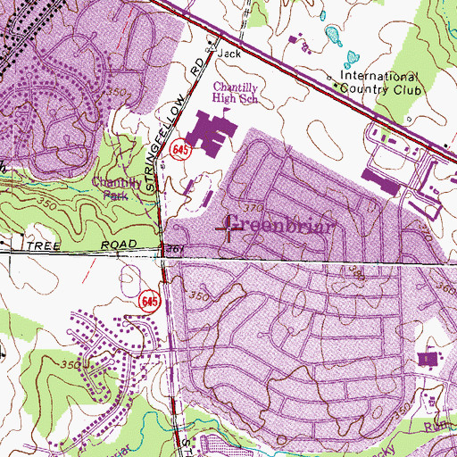 Topographic Map of Greenbriar West Elementary School, VA
