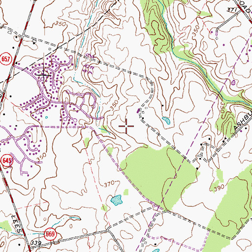 Topographic Map of Oak Hill Elementary School, VA