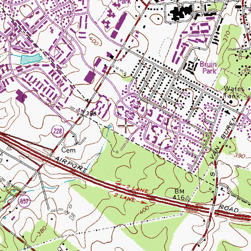 Topographic Map of Chandon Park, VA