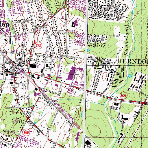 Topographic Map of Central Shopping Center, VA