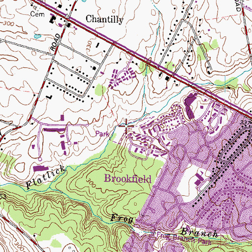 Topographic Map of Flat Lick Stream Valley Park, VA