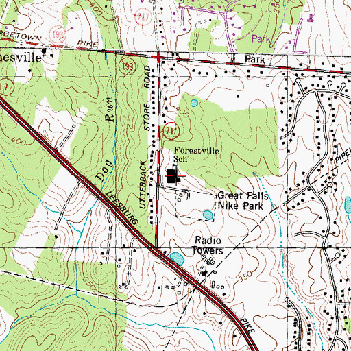 Topographic Map of Forestville Elementary School, VA