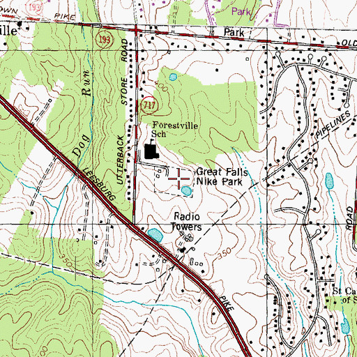 Topographic Map of Great Falls Nike Park, VA