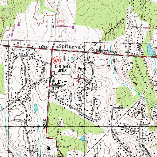 Topographic Map of Lexington Estates Park, VA