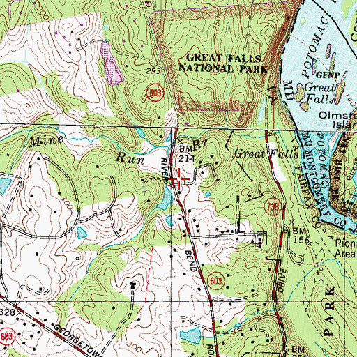 Topographic Map of Matildaville (historical), VA