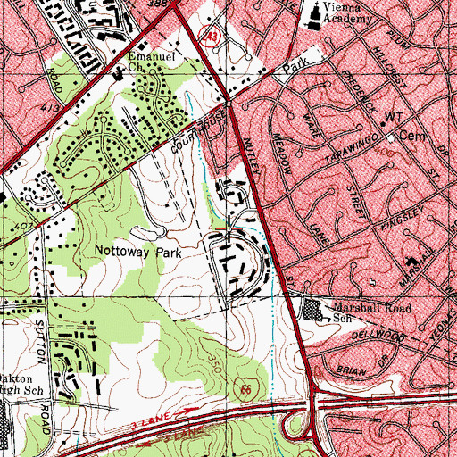 Topographic Map of Moore - Hunter Family Cemetery, VA