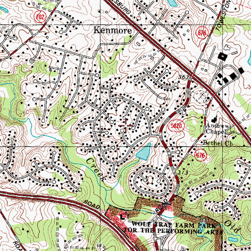 Topographic Map of Shouse Village, VA