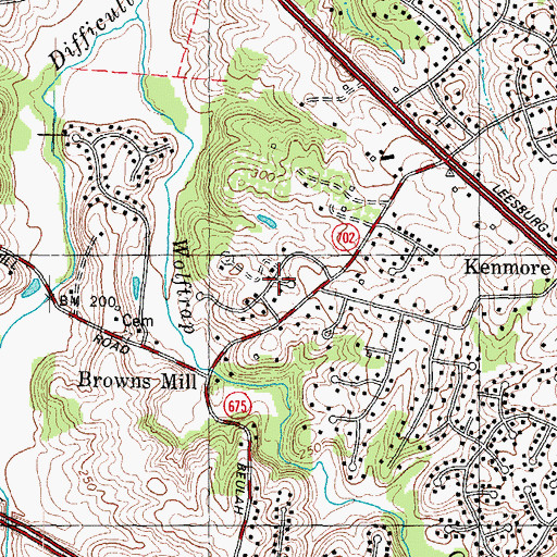 Topographic Map of Spring Ridge, VA