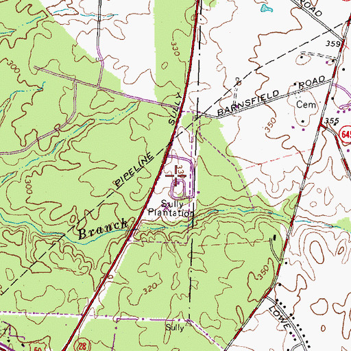 Topographic Map of Sully Park, VA