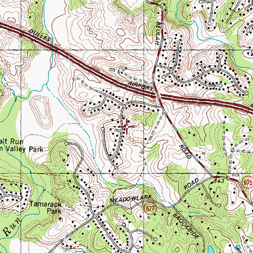 Topographic Map of Sun Valley, VA