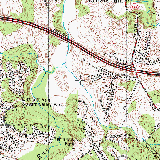 Topographic Map of Sun Valley Park, VA