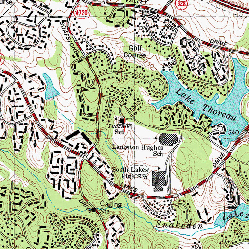 Topographic Map of Terraset Elementary School, VA