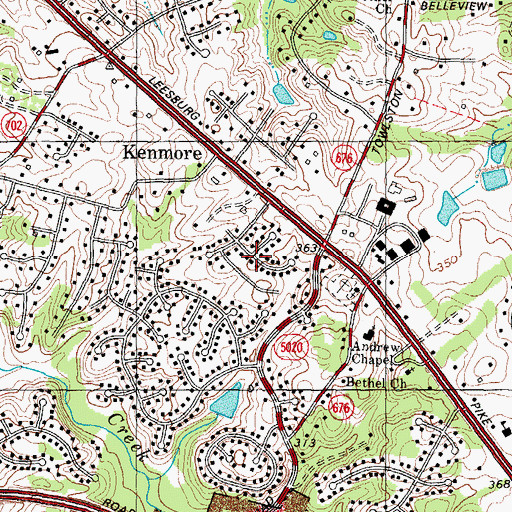 Topographic Map of Towlston Meadow, VA