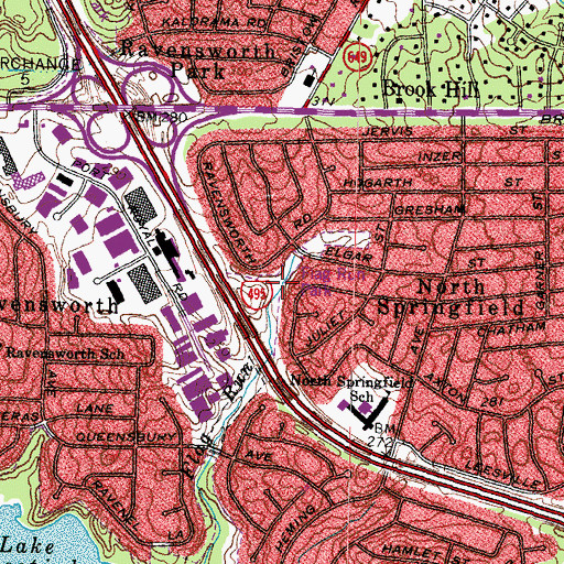 Topographic Map of Flag Run Park, VA