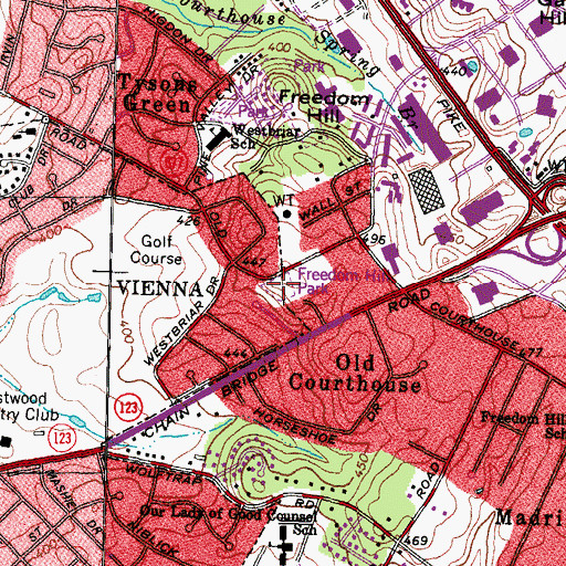 Topographic Map of Freedom Hill Fort (historical), VA