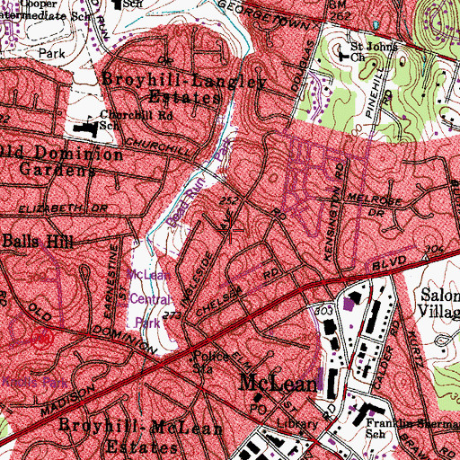 Topographic Map of Ingleside, VA