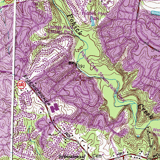 Topographic Map of Kingswood Bible School (historical), VA