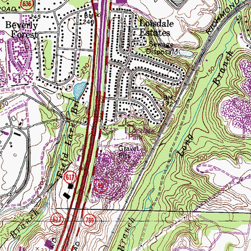 Topographic Map of Loisdale Park, VA