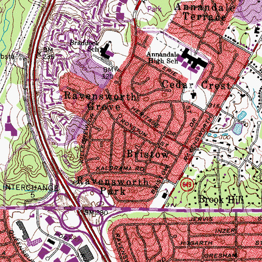 Topographic Map of Ossian Hall (historical), VA