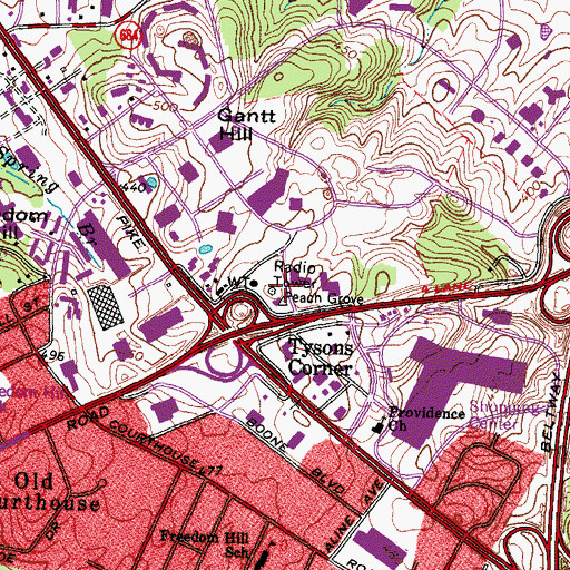 Topographic Map of Peach Grove Stockade (historical), VA