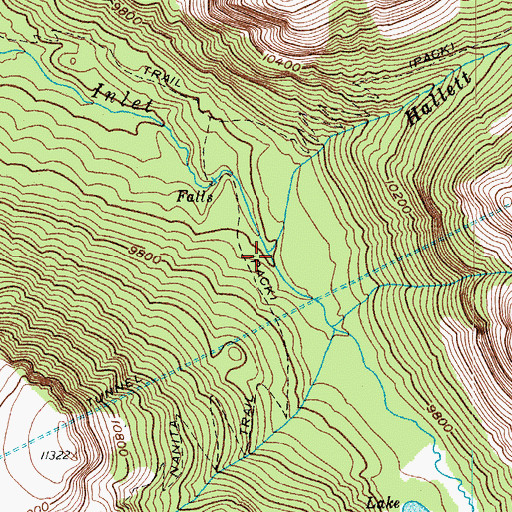 Topographic Map of Hallett Creek, CO