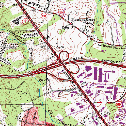 Topographic Map of Exit 7, VA