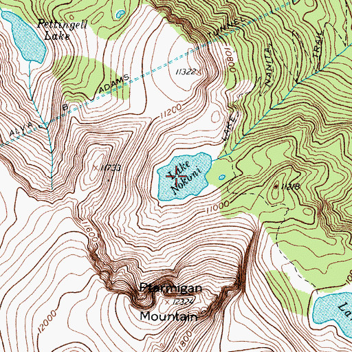 Topographic Map of Lake Nokoni, CO