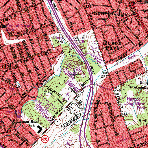 Topographic Map of Southampton Forest, VA