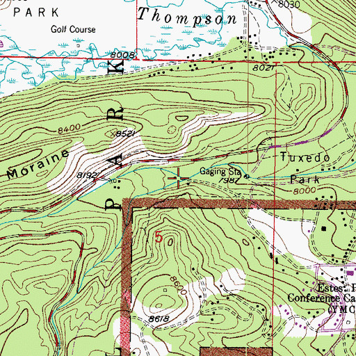 Topographic Map of Mill Creek, CO