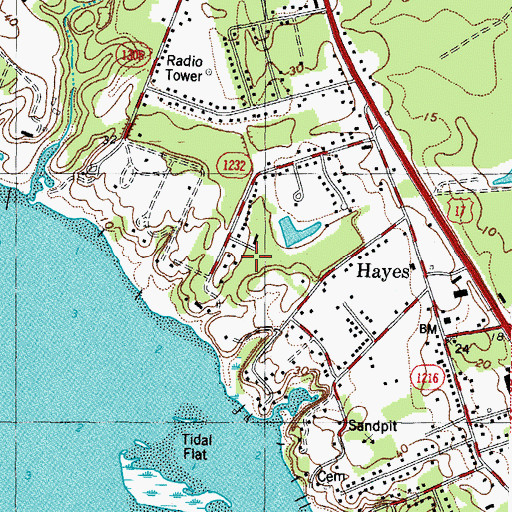 Topographic Map of Oakdale, VA